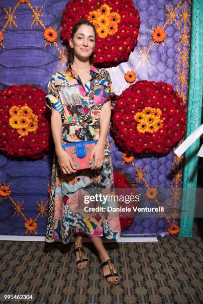 Sofia Sanchez de Betak attends Ximena Kavalekas and Margherita Missoni Lunch In Paris During Haute Couture on July 4, 2018 in Paris, France.