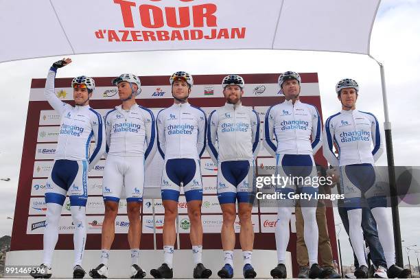 4Th Tour Of Azerbaidjan/ Stage 1Podium/ Team Novo Nordisk/ Stephen Clancy / Gerd De Keijzer / James Glasspool / Nicolas Lefrancois / Simon Strobel /...