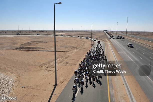 9Th Tour Of Qatar, Stage 5Illustration Illustratie, Peleton Peloton, Dessert Woestijn, Landscape Paysage Landschap /Lusail - Madinat Al Shamal /Rit...