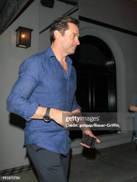 Hugh Jackman is seen on July 03, 2018 in Los Angeles, California.