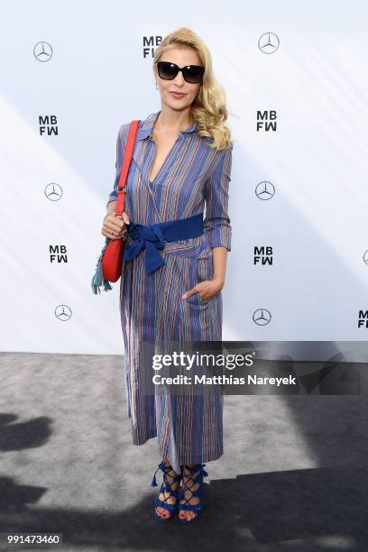 Tanja Buelter attends the Maison Common show during the Berlin Fashion Week Spring/Summer 2019 at ewerk on July 4, 2018 in Berlin, Germany.