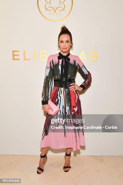 Nieves Alvarez attends the Elie Saab Haute Couture Fall/Winter 2018-2019 show as part of Haute Couture Paris Fashion Week on July 4, 2018 in Paris,...