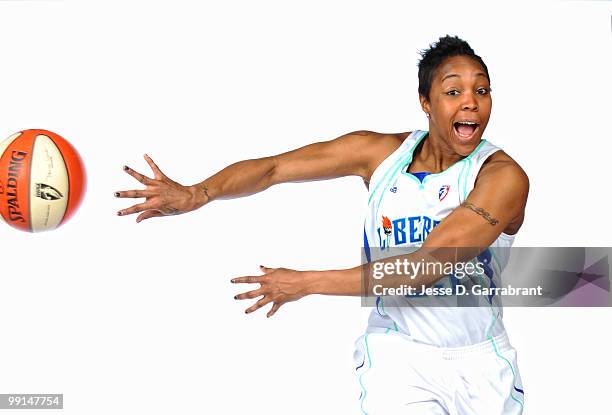 Cappie Pondexter of the New York Liberty poses for a photo during WNBA Media Day on May 12, 2010 at the MSG Training Facility in Tarrytown, New York....