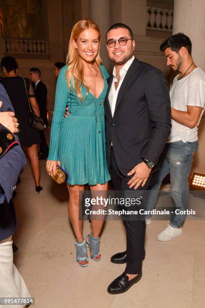 Petra Nemcova and Elie Saab Jr attend the Elie Saab Haute Couture Fall/Winter 2018-2019 show as part of Haute Couture Paris Fashion Week on July 4,...