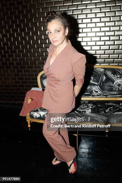 Catherine Ringer attends the Jean-Paul Gaultier Haute Couture Fall Winter 2018/2019 show as part of Paris Fashion Week on July 4, 2018 in Paris,...