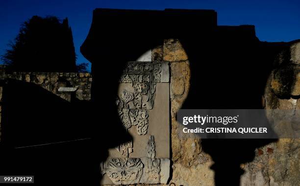 View taken on July 3, 2018 of the House of Yafar at the Caliphate City of Medina Azahara in Cordova, southern Spain. - The Caliphate city of Medina...