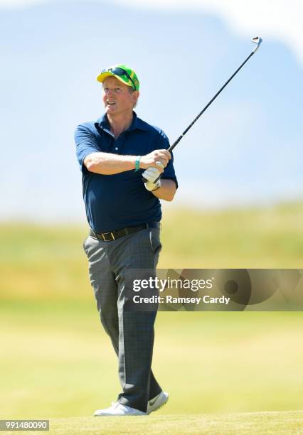 Donegal , Ireland - 4 July 2018; Former Taoiseach Enda Kenny T.D on the 12th hole during the Pro-Am round ahead of the Irish Open Golf Championship...