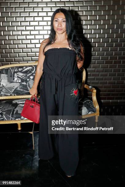 Singer Anggun attends the Jean-Paul Gaultier Haute Couture Fall Winter 2018/2019 show as part of Paris Fashion Week on July 4, 2018 in Paris, France.