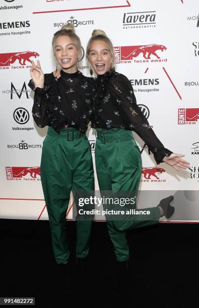 The influencers of the year Lisa and Lena M. Arrive at the New Faces Award Style 2017 of the German magazine 'Bunte' in Berlin, Germany, 15 November...