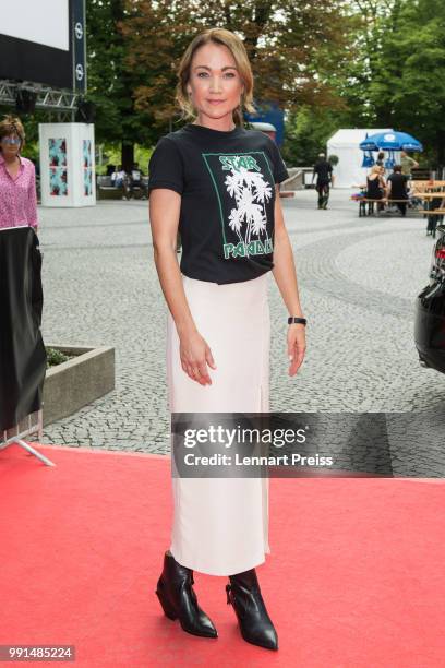 Lisa Maria Potthoff attends the premiere of the movie 'Bier Royal' as part of the Munich Film Festival 2018 at Gasteig on July 4, 2018 in Munich,...