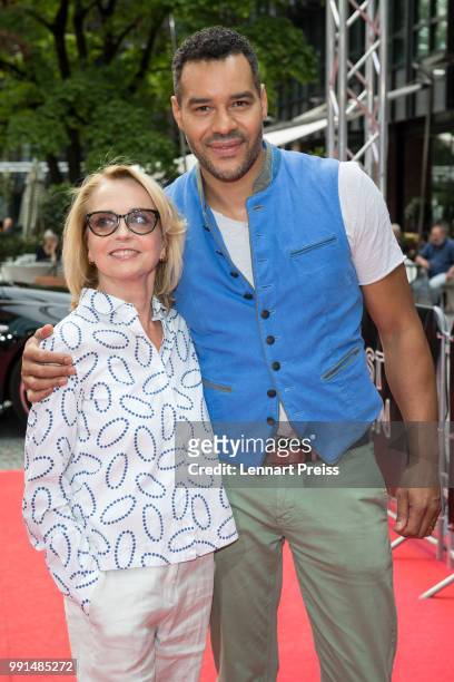Gisela Schneeberger and Michael Klammer attend the premiere of the movie 'Bier Royal' as part of the Munich Film Festival 2018 at Gasteig on July 4,...