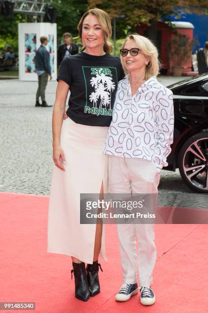 Lisa Maria Potthoff and Gisela Schneeberger attend the premiere of the movie 'Bier Royal' as part of the Munich Film Festival 2018 at Gasteig on July...