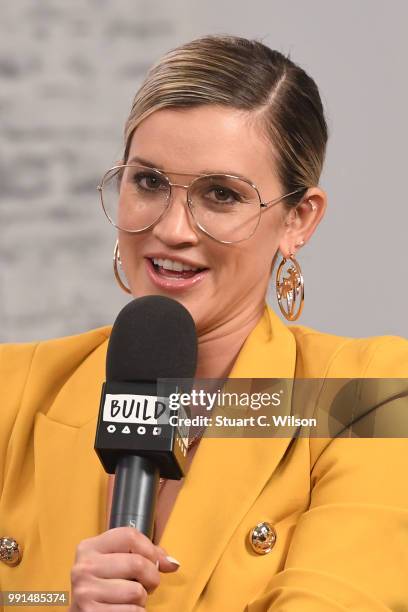 Ashley Roberts, interviewed during the 'Coming In America' BUILD panel discussion on July 4, 2018 in London, England.