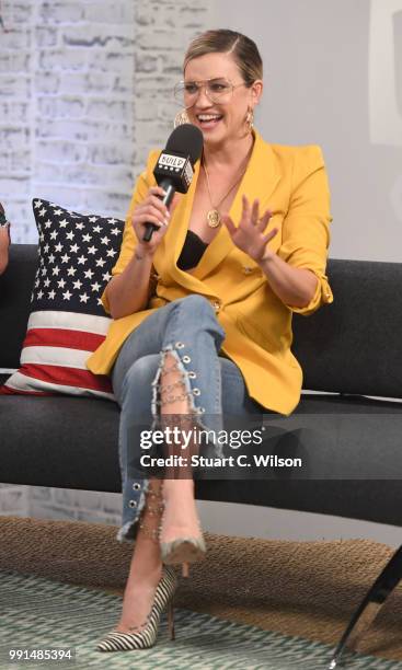 Ashley Roberts, interviewed during the 'Coming In America' BUILD panel discussion on July 4, 2018 in London, England.