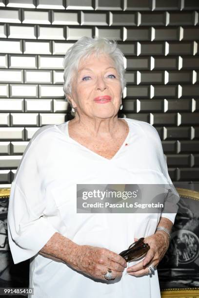 Line Renaud attends the Jean-Paul Gaultier Haute Couture Fall Winter 2018/2019 show as part of Paris Fashion Week on July 4, 2018 in Paris, France.