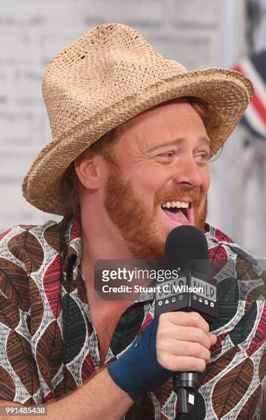 Leigh Francis interviewed during the 'Coming In America' BUILD panel discussion on July 4, 2018 in London, England.