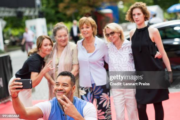 Michael Klammer , Lisa Maria Potthoff , Marianne Saegebrecht, Ulrike Kriener, Gisela Schneeberger and Julia Riedler attend the premiere of the movie...