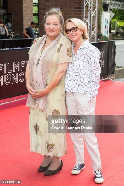 Marianne Saegebrecht and Gisela Schneeberger attend the premiere of the movie 'Bier Royal' as part of the Munich Film Festival 2018 at Gasteig on...