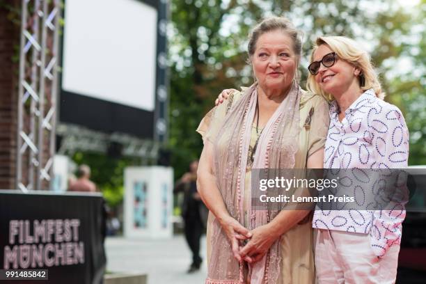 Marianne Saegebrecht and Gisela Schneeberger attend the premiere of the movie 'Bier Royal' as part of the Munich Film Festival 2018 at Gasteig on...