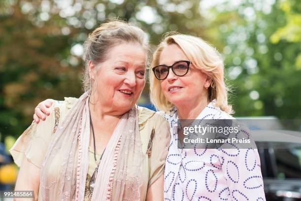 Marianne Saegebrecht and Gisela Schneeberger attend the premiere of the movie 'Bier Royal' as part of the Munich Film Festival 2018 at Gasteig on...