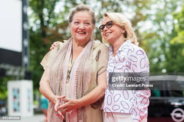 Marianne Saegebrecht and Gisela Schneeberger attend the premiere of the movie 'Bier Royal' as part of the Munich Film Festival 2018 at Gasteig on...