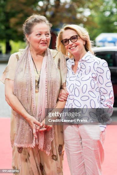 Marianne Saegebrecht and Gisela Schneeberger attend the premiere of the movie 'Bier Royal' as part of the Munich Film Festival 2018 at Gasteig on...