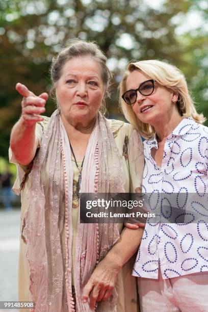 Marianne Saegebrecht and Gisela Schneeberger attend the premiere of the movie 'Bier Royal' as part of the Munich Film Festival 2018 at Gasteig on...