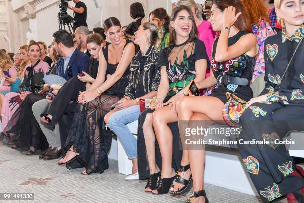 Nieves Alvarez, Olivia Palermo, Bianca Brandolini, Helena Bordon, Camila Coelho and Gala Gonzalez attend the Elie Saab Haute Couture Fall/Winter...