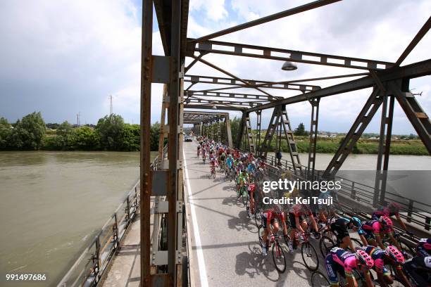 98Th Tour Of Italy 2015, Stage 12 Illustration Illustratie, Peleton Peloton, Bridge Pont Brug, Landscape Paysage Landschap, Imola - Vicenza 190Km,...