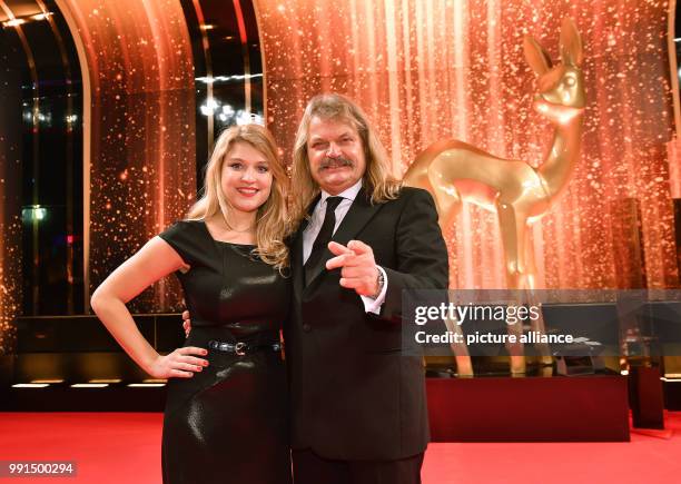 Musician Leslie Mandoki and his daughter actress Lara Mandoki arrive for the 69th Bambi Award Ceremony in Berlin, Germany, 16 November 2017. Photo:...