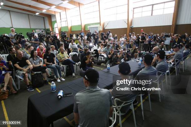 Christopher Froome of Great Britain / Egan Arley Bernal Gomez of Colombia Britain / Jonathan Castroviejo Nicolas of Spain Britain / Michal...