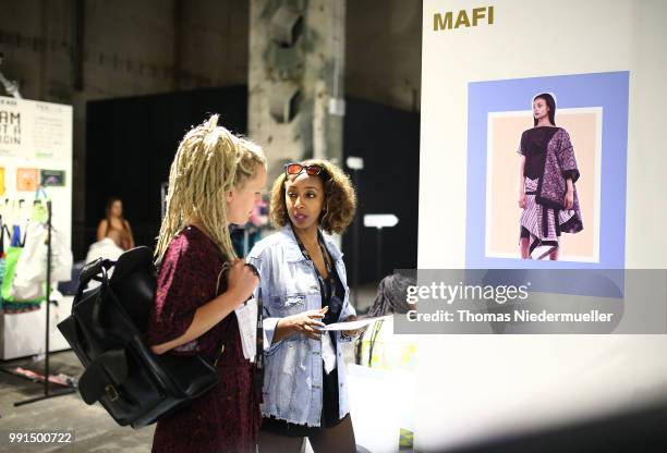 General view of the Greenshowroom & Ethical Fashion Show during the Berlin Fashion Week Spring/Summer 2019 at Kraftwerk Mitte on July 4, 2018 in...