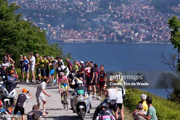 98Th Tour Of Italy 2015, Stage 18 Contador Alberto Pink Leader Jersey, Monte Ologno Mountains Montagnes Bergen, Lago Maggiore Lake Lac Meer,...