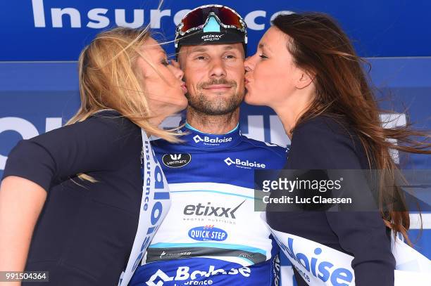 Tour Of Belgium 2015/ Stage 2/Podium, Tom Boonen Blue Jersey Trui Maillot, Celebration Miss Model Hostess, Lochristi - Knokke-Heist Tour Belgium, Rit...