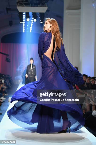 Alexina Graham walks the runway during the Jean-Paul Gaultier Haute Couture Fall Winter 2018/2019 show as part of Paris Fashion Week on July 4, 2018...