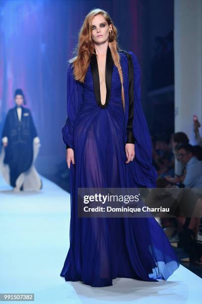 Alexina Graham walks the runway during the Jean-Paul Gaultier Haute Couture Fall/Winter 2018-2019 show as part of Haute Couture Paris Fashion Week on...