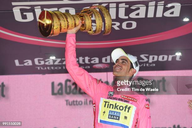 98Th Tour Of Italy 2015, Stage 21Podium/ Contador Alberto Pink Leader Jersey Celebration Joie Vreugde/ Trophee Trofee Cup /Torino-Milano / Giro Tour...