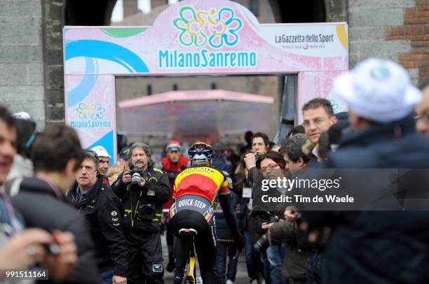 101St Milan - Sanremoillustration Illustratie, Tom Boonen / Start Depart, Milan - Sanremo / Milaan, Milano / Tim De Waele