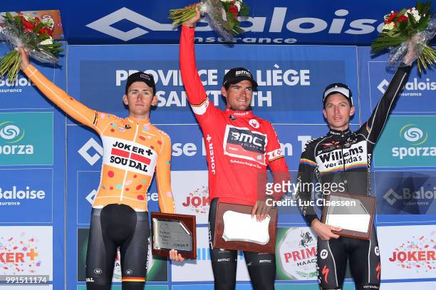 Tour Of Belgium 2015/ Stage 5/Podium, Greg Van Avermaet Red Leaders Jersey, Tiesj Benoot , Gaetan Bille , Celebration Joie Vreugde, Sankt Vith -...