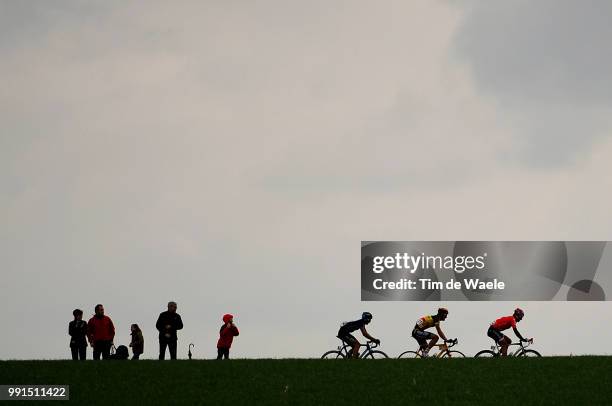 53St E3 Prijs Vlaanderen 2010Fabian Cancellara / Tom Boonen / Juan Antonio Flecha / Illustration Illustratie, Silhouet, Landscape Paysage Landschap,...