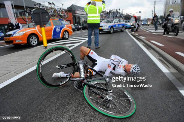 72Nd Gent - Wevelgem 2010Martin Reimer Crash Chute Val, Injury Blessure Gewond, Deinze - Wevelgem / Gand Ghent, Tim De Waele