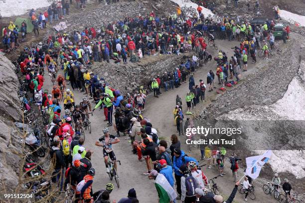 98Th Tour Of Italy 2015, Stage 20 Illustration Illustratie, Peleton Peloton, Colle Delle Finestre Mountains Montagnes Bergen, Public Publiek...