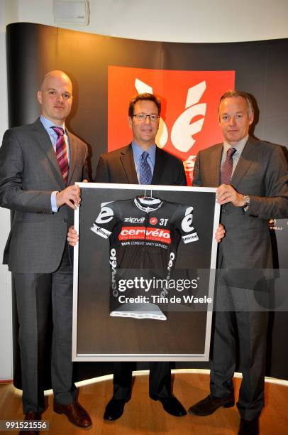 Cervelo Test Team, New Sponsor Tata Presentationgerard Vroomen Co Founder Cervelo, John Lenzen Chief Marketing Officer Of Tcs, Joop Alberda General...