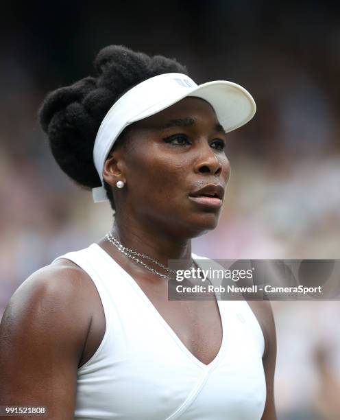 Venus Williams during her match against Alexandra Dulgheru at All England Lawn Tennis and Croquet Club on July 4, 2018 in London, England.