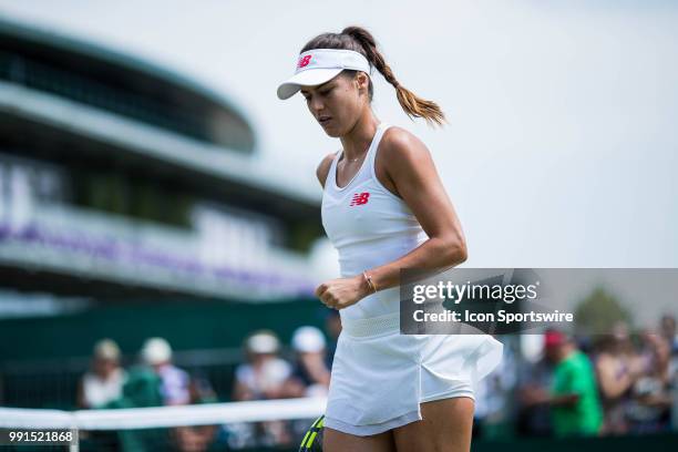 During day three match of the 2018 Wimbledon Championships on July 4 at All England Lawn Tennis and Croquet Club in London, England.