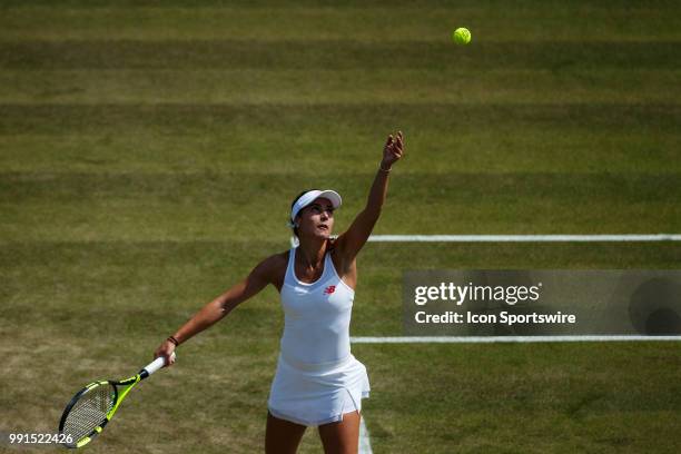 During day three match of the 2018 Wimbledon Championships on July 4 at All England Lawn Tennis and Croquet Club in London, England.