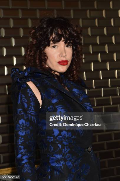 Paz de la Huerta attends the Jean-Paul Gaultier Couture Haute Couture Fall/Winter 2018-2019 show as part of Haute Couture Paris Fashion Week on July...