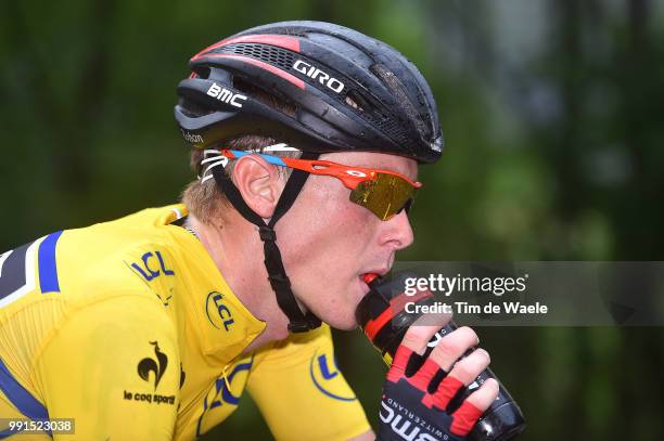 67Th Criterium Du Dauphine 2015, Stage 4 Dennis Rohan Yellow Leader Jersey, Ravitaillement Bevoorrading, Bottle Bidons Drinkbus, Anneyron - Porte De...