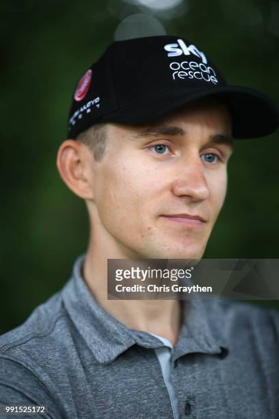 Michal Kwiatkowski of Poland and Team Sky / during the 105th Tour de France 2018, Team SKY press conference / TDF / on July 4, 2018 in...
