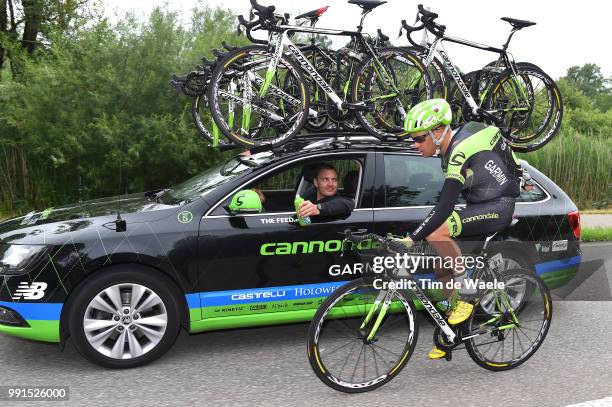 79Th Tour Of Swiss 2015, Stage 6 Danielson Thomas / Robert Hunter Sportsdirector Team Cannondale Garmin / Ravitaillement Bevoorrading, Wil - Biel /...